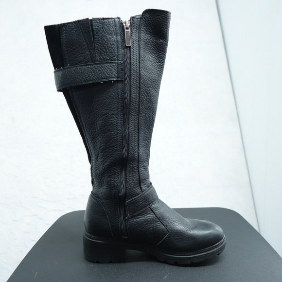 Harley Davidson Motorcycle Boot Women's 6 Black Full Zip High Top Leather Upper - Picture 5 of 12